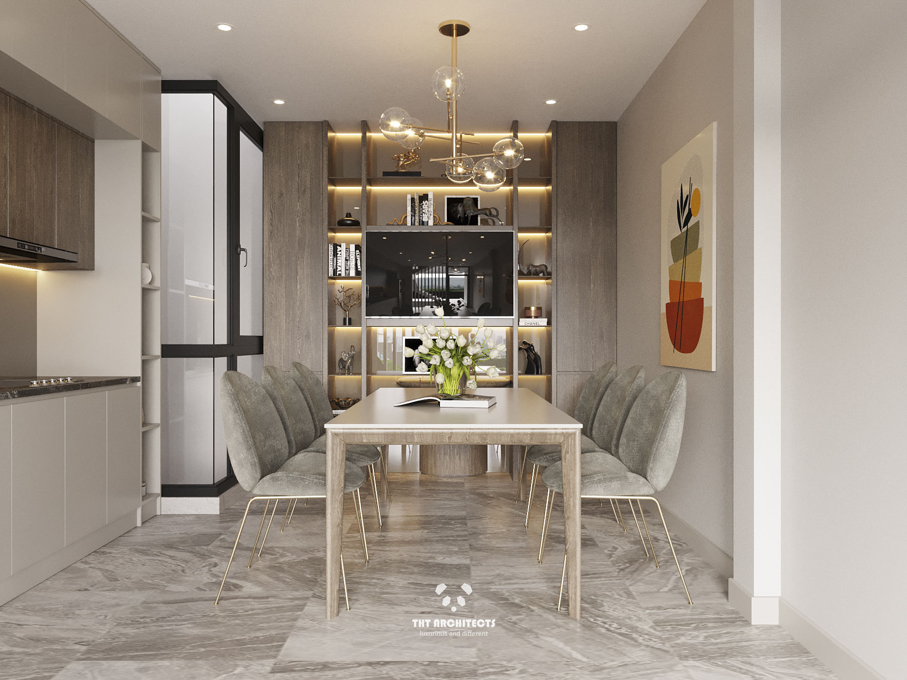 tht architects - Nhà cô Nga Đà Lạt - phòng bếp 03